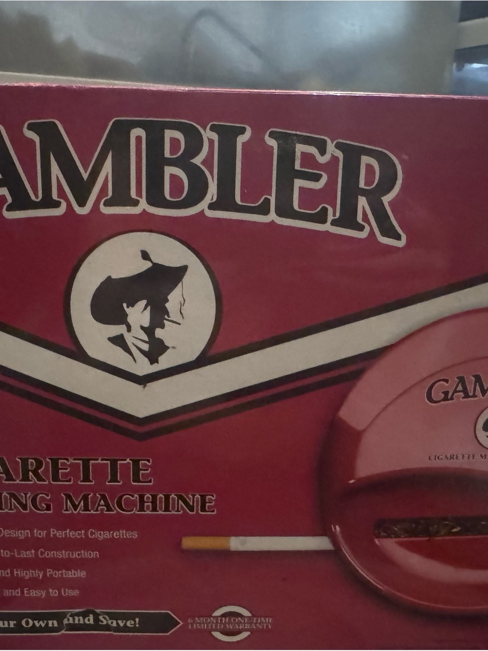 Red Cigarette Rolling Machine - Manual Home Roller